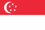 Vlag Singapore - 100x150cm Spun-Poly